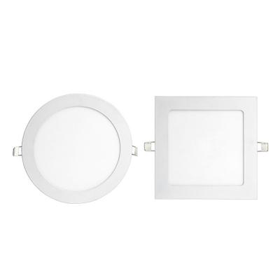 China Modern LED 3-24W Ultra Thin Recessed Round / Square Panel Light Indoor Ceiling Light for sale