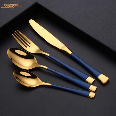 China Sustainable Luxury Flatware Set 304 Stainless Steel Cutlery Set Fork And Spoon for sale