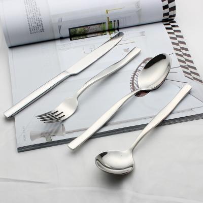 China 18/8 Low MOQ Stainless Steel Spoon Fork Knife Disposable Flatware Set for sale