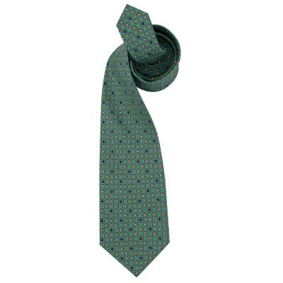 China 100% Handmade Manxiang Woven Jacquard China Manufacture 100% Organic Natural Silk Tie Green for sale