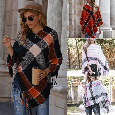 China 2021 New Autumn/Winter Breathable Casual Knit Loose Cardigan Women's Coat Cape Sleeveless Sweater for sale