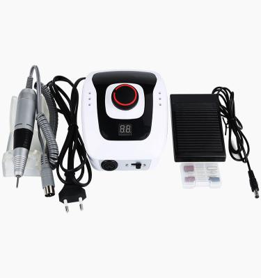 China Professional Nail Salon 35000RPM Nail Pedicure Manicure Electric Nail File Drill Machine Professional Nail Drill Machine for sale