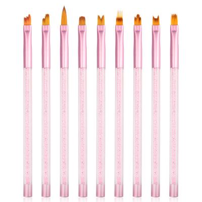 China New NAIL Flower Pen Set Color Painting Petal Pattern Pen A Pen Molding Brush With Different Size for sale