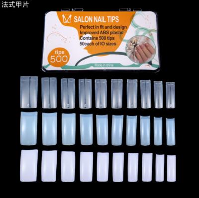 China Easy Apply Wholesale Nail Salon Clear Fake Nails Artificial French Nail Tips / Natural for sale