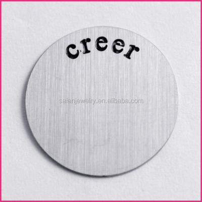 China Cheapest price wholesale stainless steel new design 22mm round stainless steel pendant floating plate 316L for sale