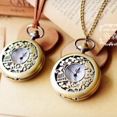 China Retro foreign trade antique export pocket watch Alice in wonderland sweater wholesale size XL259 hollow chain the long for sale