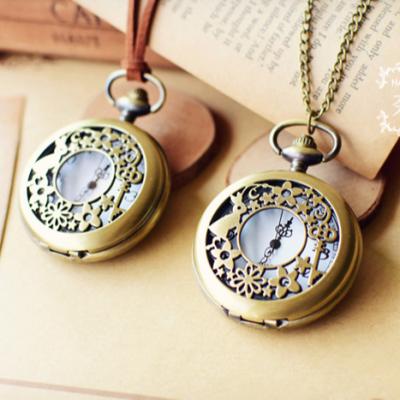 China Non-specific foreign trade export watch Alice in Wonderland Hares Keys Big Hollow Pocket Watch XL257 for sale