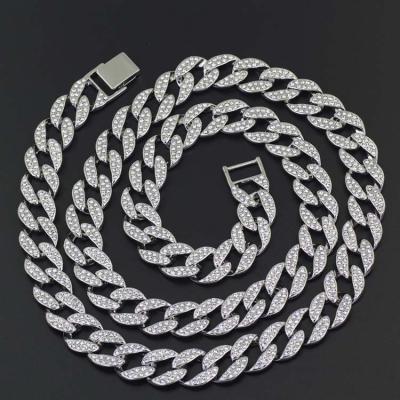 China Hiphop wholesale 925 silver cuban link chain iced out hip hop moissanite bracelets chain scarf for sale