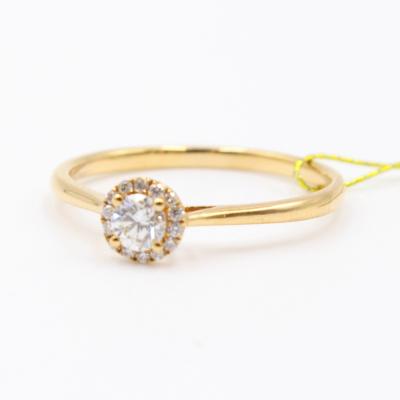 China Customized CLASSIC fashion gemstone jewelry VVS elegant pure yellow moissanite 18k gold rings jewelry women for sale