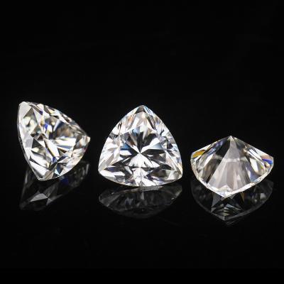 China Hot Selling Star Lab Created Trillion D Triangle White Cut FL Loose Moissanite For Fashion Jewelry for sale