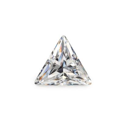 China Wuzhou DEF Lab Created Color Play Or Triangle Of Fire Cut Loose Moissanite for sale