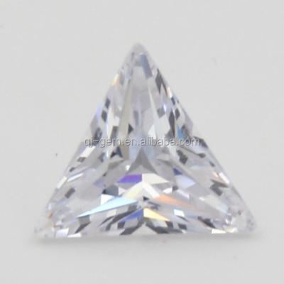 China Color play or fire lab brilliant pure diamond triangle shape loose cut moissanite gemstone for sale