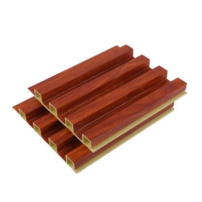 China Waterproof Latest Design OEM Cladding Co Extrusion Garden Wpc Fluted Wall Panel for sale