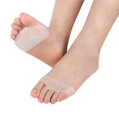 China Soft Breathable Pain Relief Toe Forefoot Pads Metatarsal Gel Foot Sleeve With Sole Pad for sale