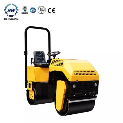 China Hengwang HW1T Vibrator Mini 1 Ton Road Bidirectional Hydraulic Single Drum Vibrator Road Roller Small Double Drum For Sale for sale