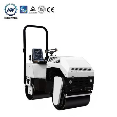 China Hengwang HW1T Vibratory Compaction Road Roller Capacity 1 Ton Double Drum Road Roller Vibratory Soil Compactor Roller for sale