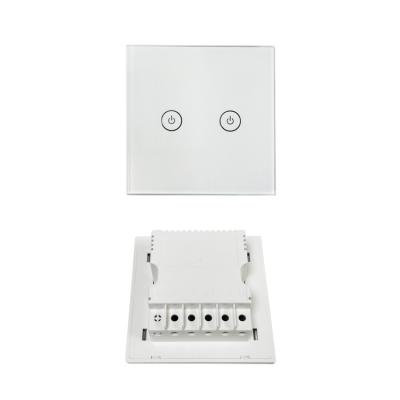 China 86AP-5+glass02 Smart Home Smart Home and WIFI Touch Panel Switch Box Remote Control Light Switch Box for sale