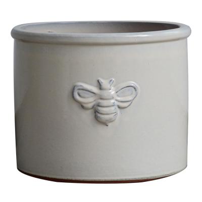 China Wholesale Ceramic Decorative Bee Pot Flower Pots Europe Luster Ceramic Pots For Outdoor Plants for sale