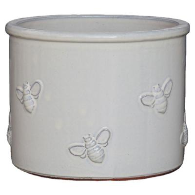 China Europe Ceramic Wholesale Succulent Pots Frost Resistant Many Bee Pot Cylinder Cylinder Bonsai Ceramic Pots for sale