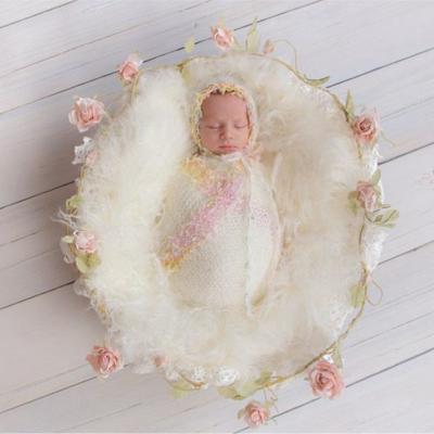 China Washable Tulle Trim Stretch Mohair Wrap for Newborn Props, Soft Baby Blanket Posing Photography Props for sale