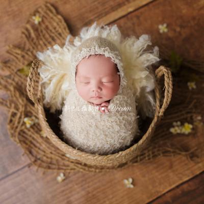 China Wearable Newborn Wrap Photography Props, Baby Hand Knit Lace Cover Up Photography Props for sale