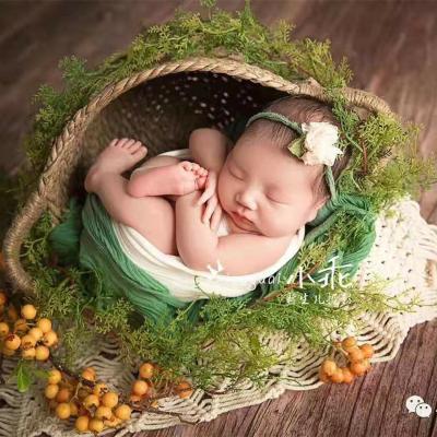 China Waterproof Newborn Jute Diaper Cover Photography Props, Basket Filler Cushion Cover for Baby Photography Props for sale