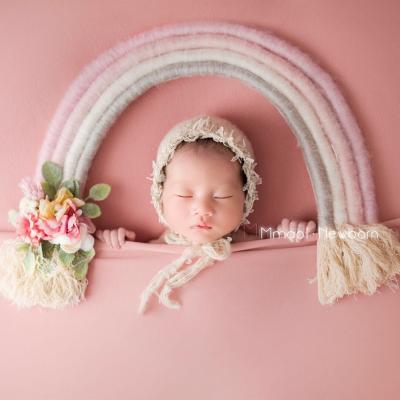 China Wearable Baby Rainbow Photography Decoration, Handwoven Cotton Rainbow Blanket for Newborn Photography Props for sale