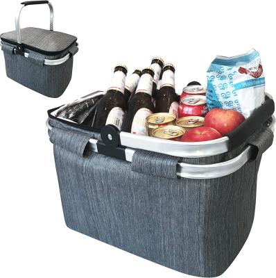 China 7.7 Cooler Set 7.7 Gallon Basket Bag 7.7 Gal Round Picnic Baskets Insulated Waterproof Large Capacity Market for sale