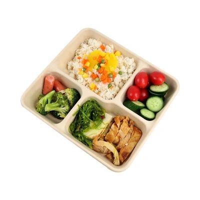 China Eco-Friendly Materials Food Single Color Meal Food Bowl Container Recycled Paper Bowl for sale