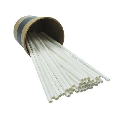 China Hot Sales Disposable 1000Pcs In Color White Rowing Biodegradable Paper Drinking Straw for sale