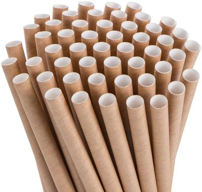 China Contemporary 5000 Pcs Folding Box 6*197 Solid Color Hot Paper Drinking Straw For Bubble Tea Milkshake for sale