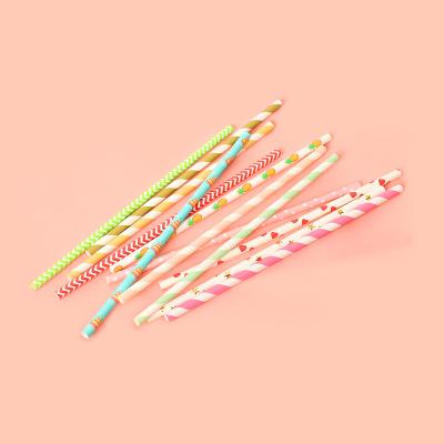 China Colorful Disposable Disposable Drinking Straws Disposable Biodegradable Paper Straws Hot Beverage Paper Straw for sale