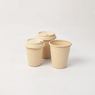 China Recyclable Biodegradable Sugarcane Pulp Cup 16oz Sugarcane Paper Cup Disposable Cup Lids for sale