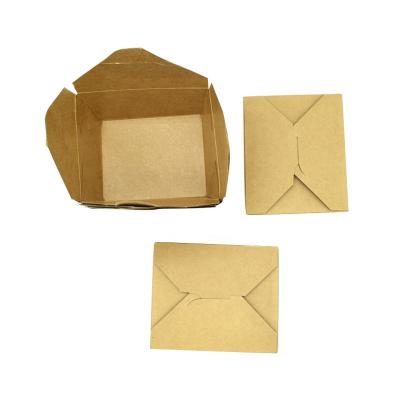 China One Cardboard Box 500 Pcs Disposable Biodegradable Food Kraft Paper Lunch Box for sale