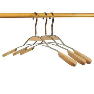 China New design modern wood and metal mixed hanger for sale