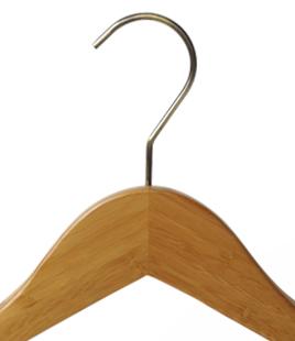 China 2021 eco-friendly natural luxury wooden bamboo hanger for coat for sale