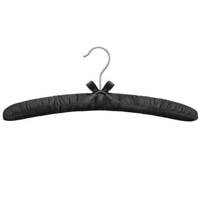 China Luxury Non-slip Satin Padded Coat And Hat Hanger For Evening Dress for sale