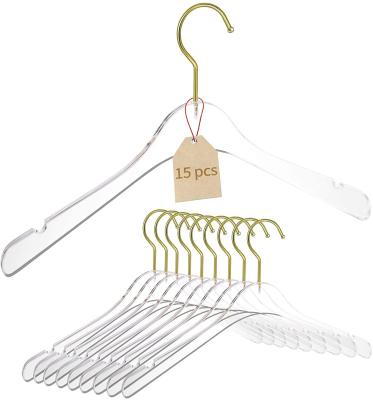 China Ciat CLASSIQUE luxury clear acrylic hangers with gold hook for sale