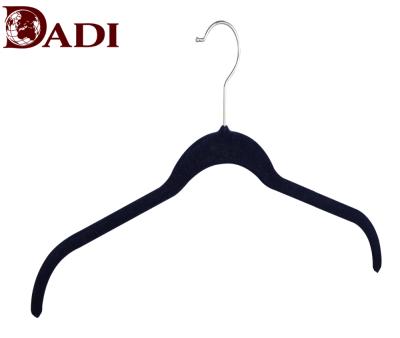 China Wooden Suit Hangers Black Eco - Friendly Velvet Material 100 Luxury Wooden Hangers for sale