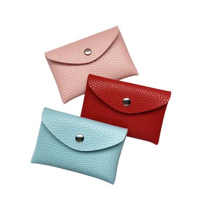 China Customized wholesale waterproof women grab card holder cash money envelope leather wallet for sale