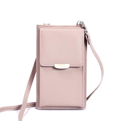 China Wholesale Waterproof PU Leather Mini Phone Bag Women Card Holder Wallet Women Clip Lady Customized Wallet for sale