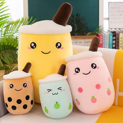 China Promotion Christmas gift 25CM OEM soft pearl boba milk tea stuffed pillow cartoon bedtime toys cute doll stuffed&plush toy animal for sale