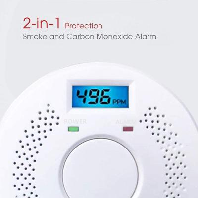 China Wholesale White Australia Led Display Cover Conventional Plastic Fire Smoke Detector Tester & Co Combined Carbon Monoxide Alarm for sale