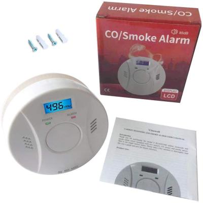 China Wholesale Fire Co Display Hotels Digital LCD Digital Display Alarm Smoke Standalone Battery Operated Carbon Monoxide Detectors & System for sale