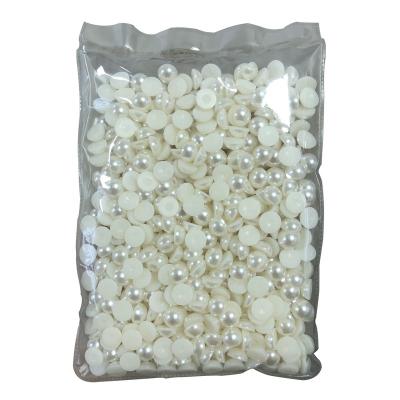 China Garment Accessories ABS Plastic Flatback Half Beads 6mm Round Half Bead for sale