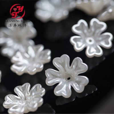 China Garment Accessories 198# Flower Shape Garment Accessories Loose ABS Plastic Pearl Beads for sale