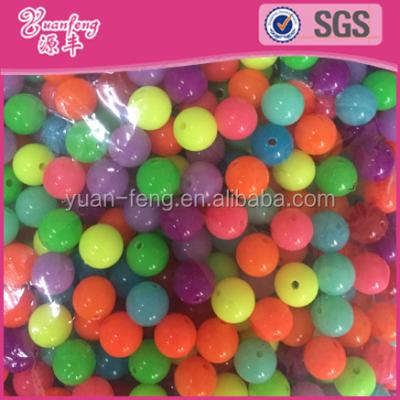 China Interior Decoration China Bead Manufacturers Mixed Color Loose Round Acrylic Beads for sale