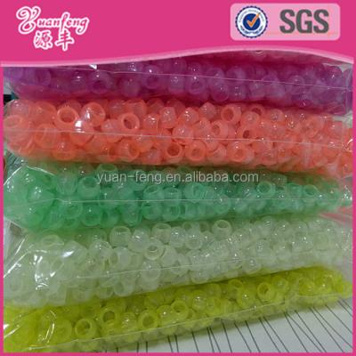 China Acrylic glowing in dark 9mm plastic pony beads for sale