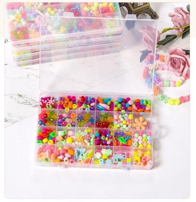 China Garment Accessories YF0009 Plastic Box Packing Beads Kids DIY Acrylic Bead Kits for sale