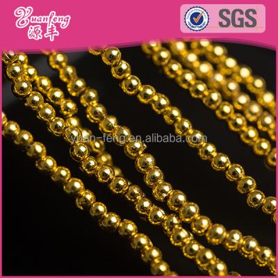 China Factory Wholesale Series Custom Plastic Garment Accessories Gold 6mm Filled Beads for sale